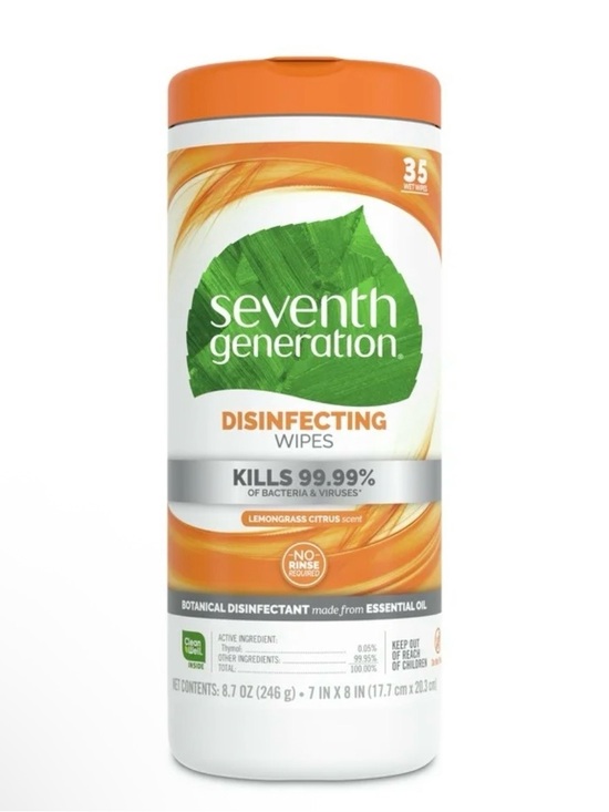 Seventh Generation Other - Seventh Generation - Lemongrass Citrus Disinfecting Wipes - 35 Count